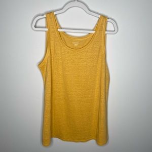 Eileen Fisher orange U-neck long tank